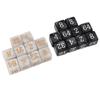 20pcs Numbered Dice Square Corner Multiple of 2 Number Pearl White Black Plastic Dice for Board Game