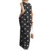 Shipped, European and American summer new women's clothing long dress polka dot printing pocket loose dress