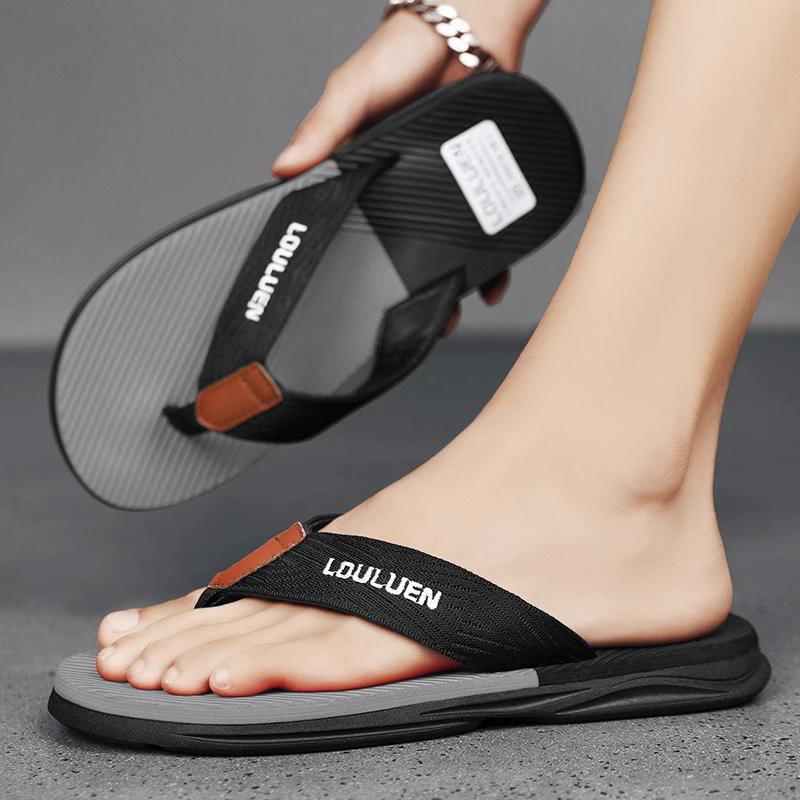 New Men Slippers Summer Ankle Wrap Shoes Slip-resistant Slide SandalsSummer Male Slippers Beach Water Shoes Zapatillas Hombre