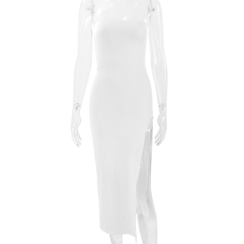 Frühling Damenmode Sexy Spread Brust Schlitz Tasche Gesäß Kleid