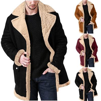 Men's Canvas Jacket Hood Men Winter Zipper Coat Lapel Collar Long Sleeve Padded Polyester Men's Jacket Outerwear