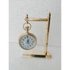 Antique brass nautical table clock for office, collectible unique desk timepiece, unique shelf decor timekeeper for hotel