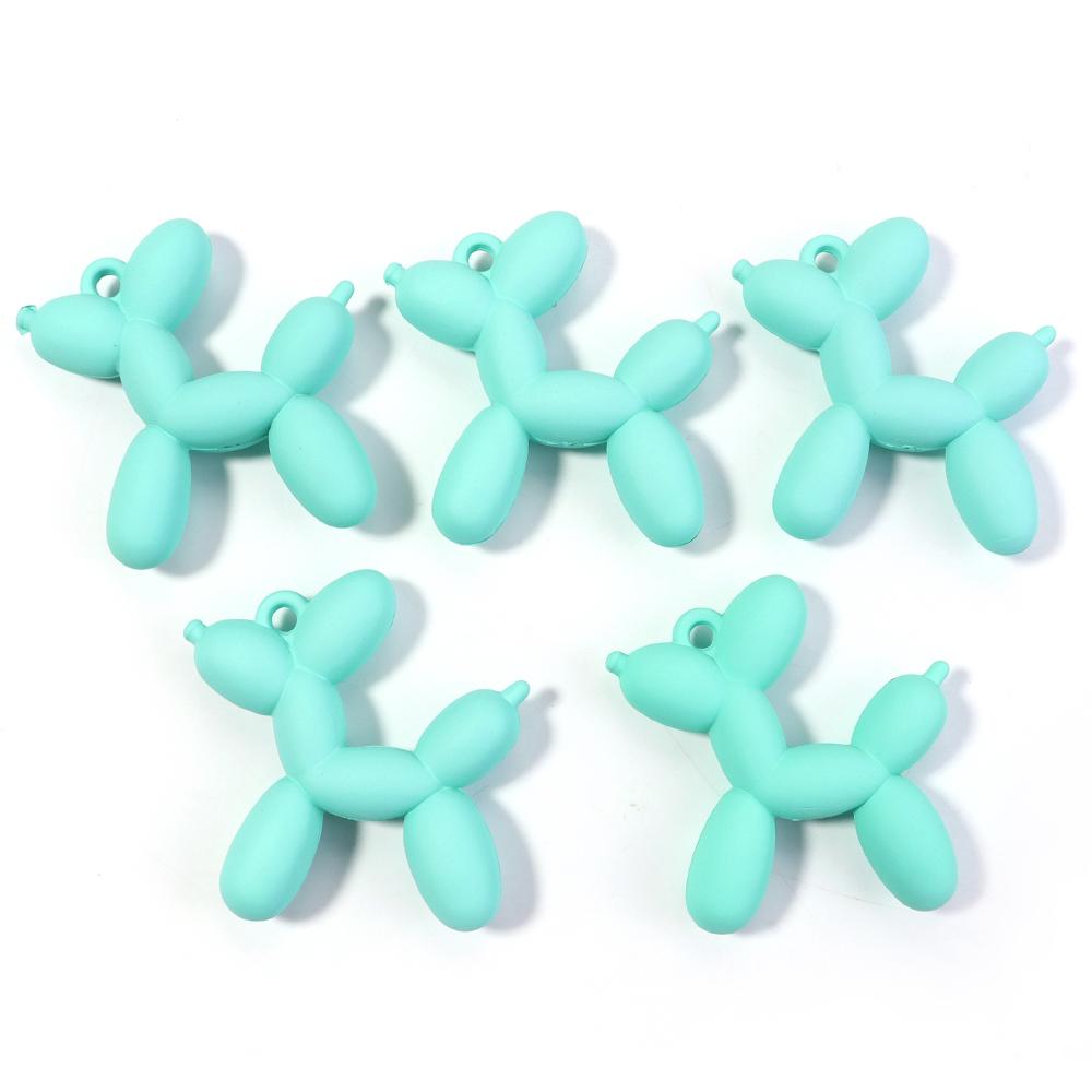 5pcs/lot Colorful Cute Acrylic Cartoon Balloon Dog Pendants For Jewelry Making DIY Bracelet Necklace Keychains Accessories