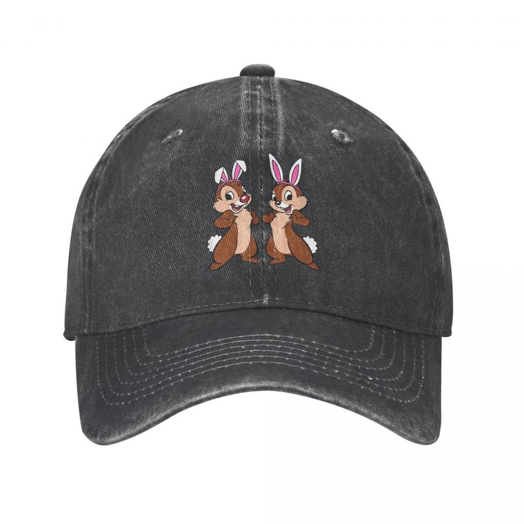 Chip 'n' Dale Spring Easter Bunny Ears Men Baseball Caps Distressed Denim Washed Cap Hat Fashion Outdoor Activities Snapback Hat