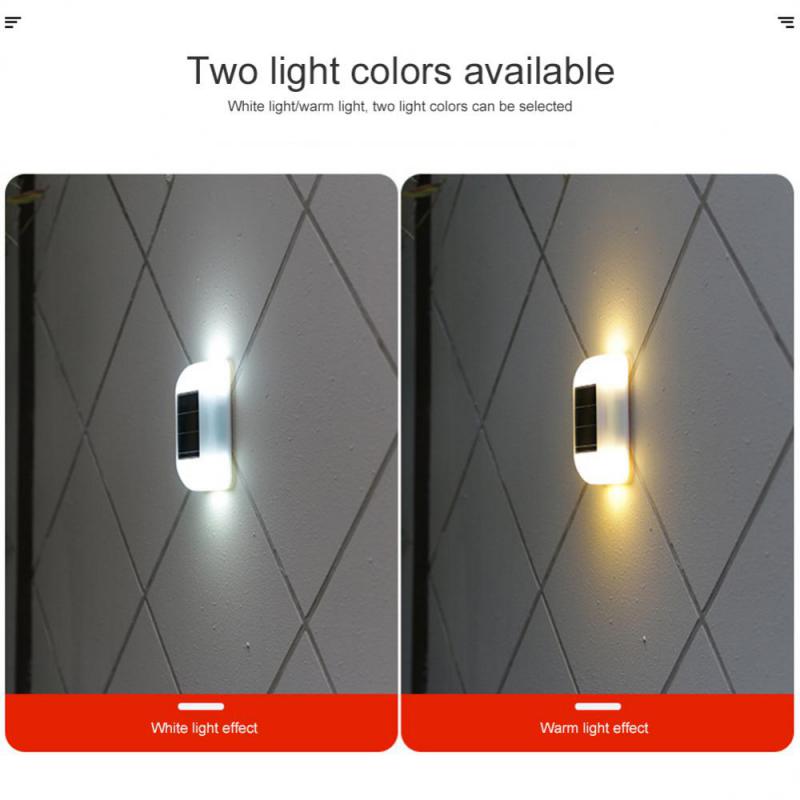 Solar Wall Light 2 LED Waterproof Outdoor Garden Decoration Solar Light Wall Stair Aisle Wall Light Yard Luminous Wall Lamp