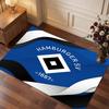 Tappeto in Velluto di Cristallo con Stampa Calcio Hamburger SV, Comodo Assorbente d'Acqua Antiscivolo Tappeto per Pavimenti Interni