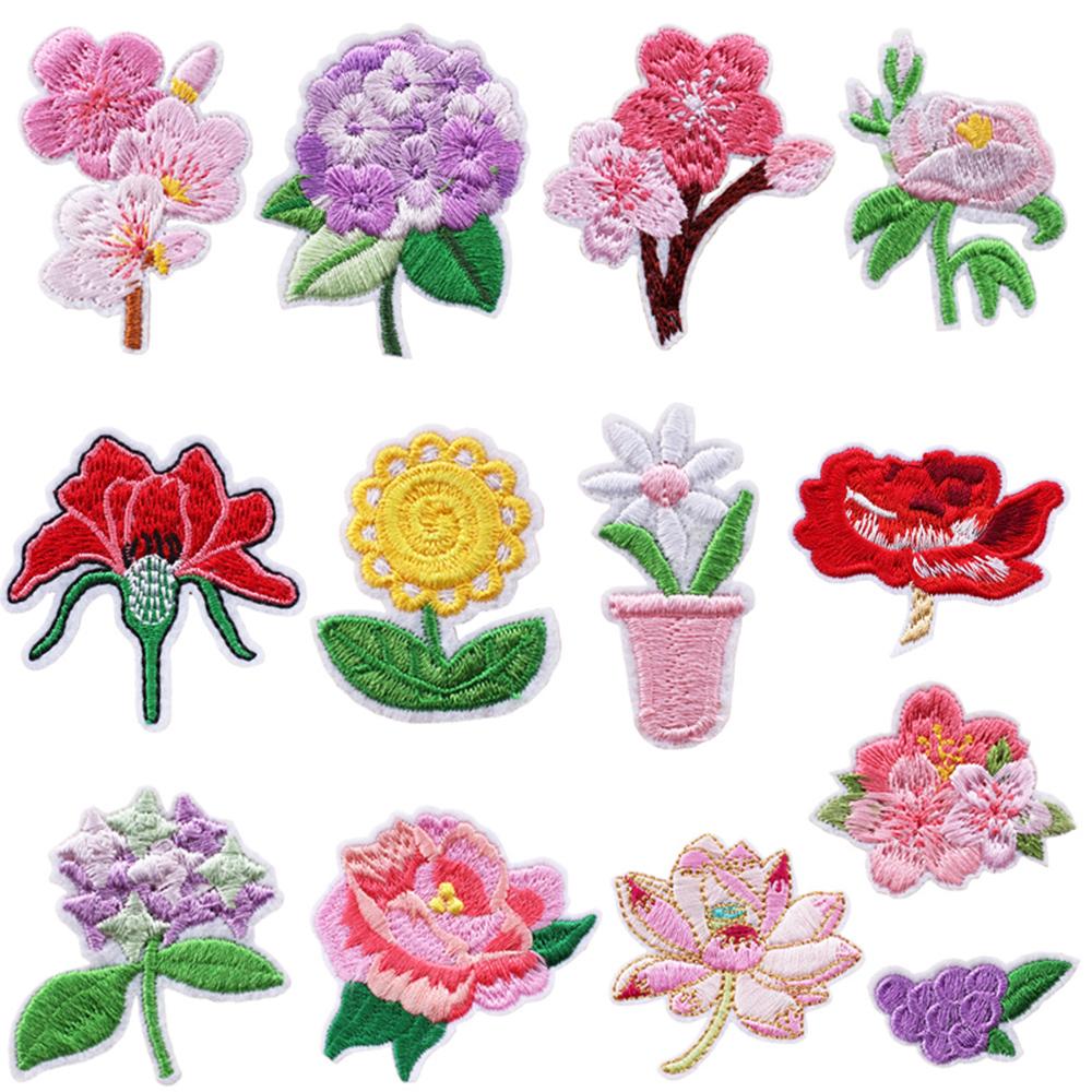 

Clothing Floral Sew On Patches Set Embroidered Sew Applique Butterfly Iron on Patches for Clothing 13 Pieces
