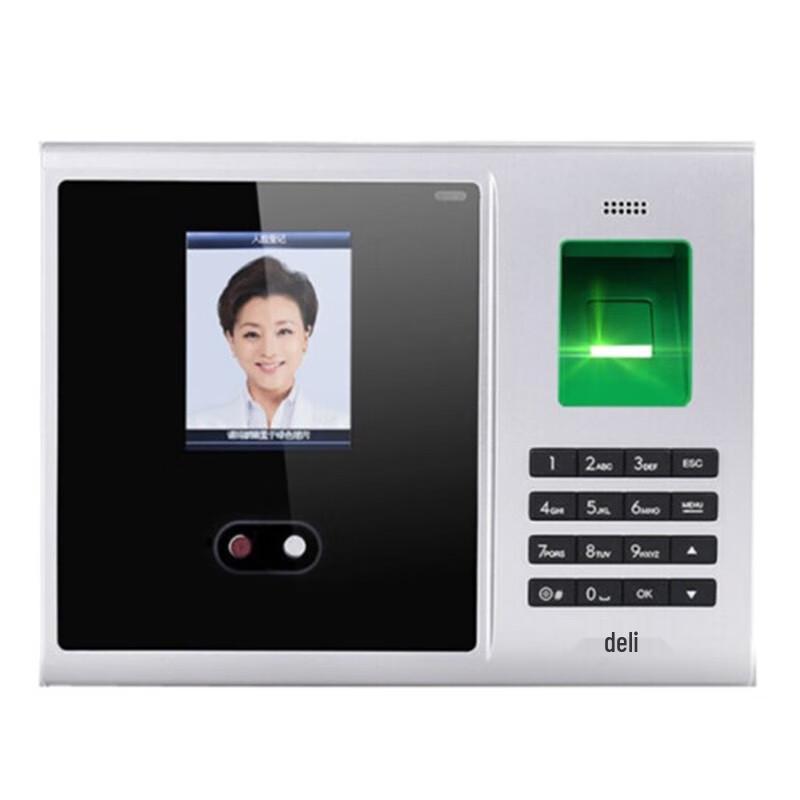 Deli 3749 Color Screen Facial & Fingerprint Attendance Machine CN plug (adapter included)