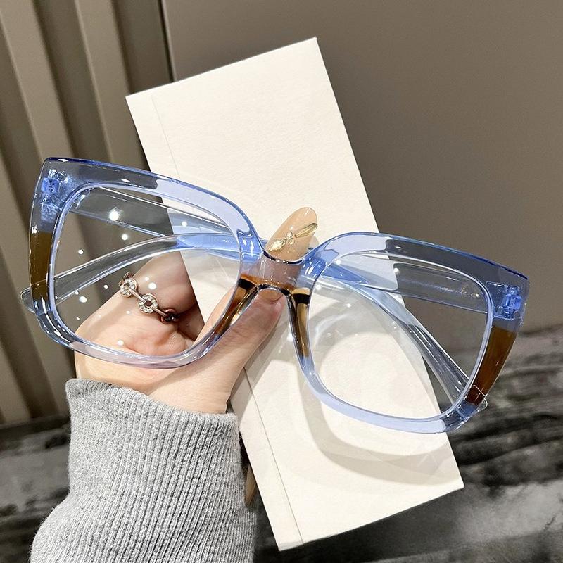 New Large Frame Reading Glasses Vintage HD Comfortable Anti Blue Light Presbyopia Glasses for Women Decorative Eyeglasses To+4.0