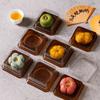 50pcs Transparent Muffin Container Box Square Shape Cookies Sealed Storage Box  Wedding