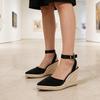 2026 Summer Shoes Women High Heels Sandals Brand Ladies Party Shoes Elegant Wedges Sandals Black Beige Plus Size 42