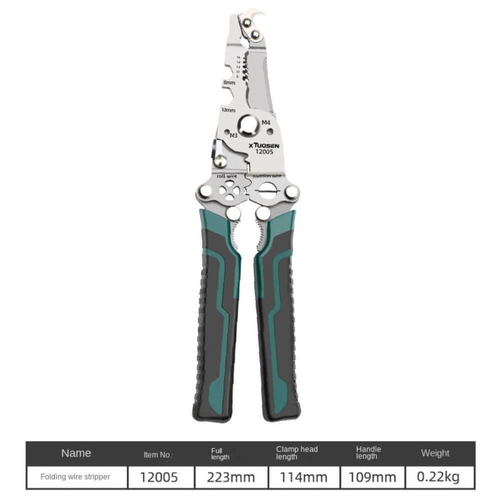 High-carbon Steel Wire Stripping Pliers Foldable Pincers New Electrician Crimpe Pliers Electrician