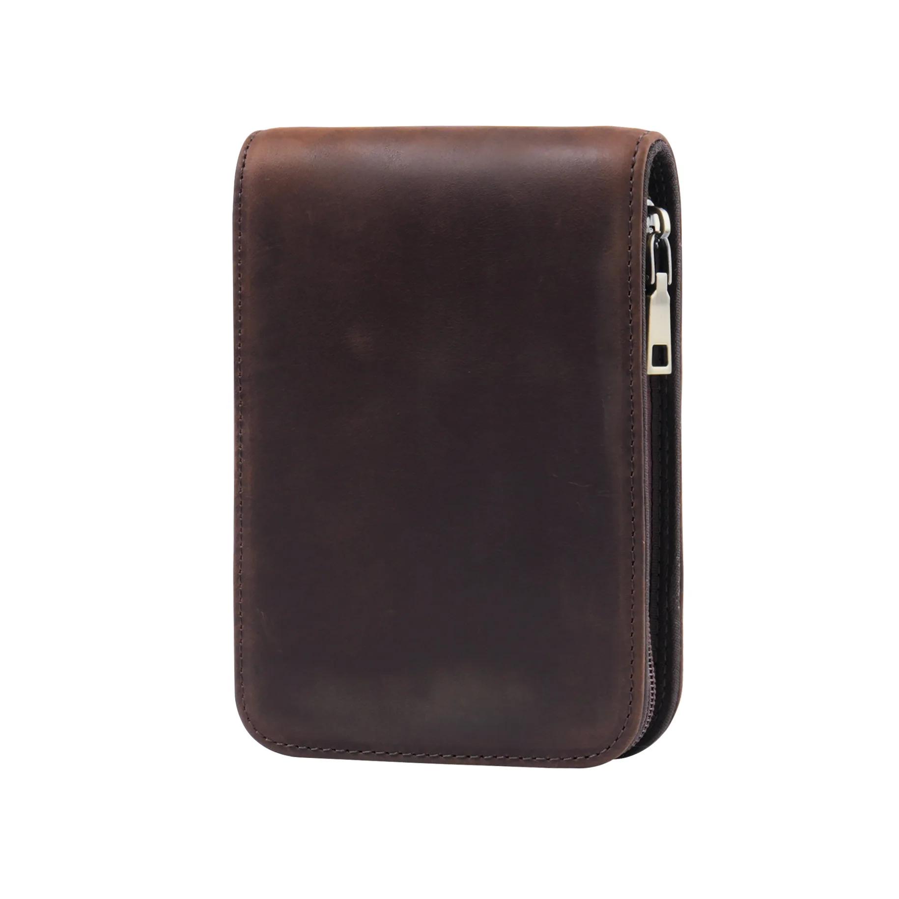 

Футляр для ручек на молнии с 12 отделениями, держатель для перьевых ручек из натуральной кожи, вместительная сумка на молнии для бизнеса, офиса и путешествий