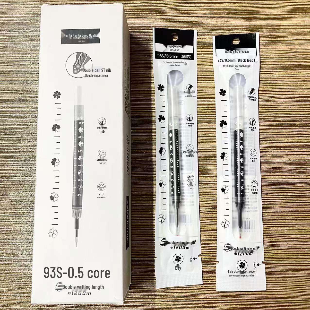 Narita 605S Quick-Dry 0.5mm Ballpoint Pen, Large Capacity, Smooth ST Tip for Exams & Study 0.5mm Large Capacity Quick Dry