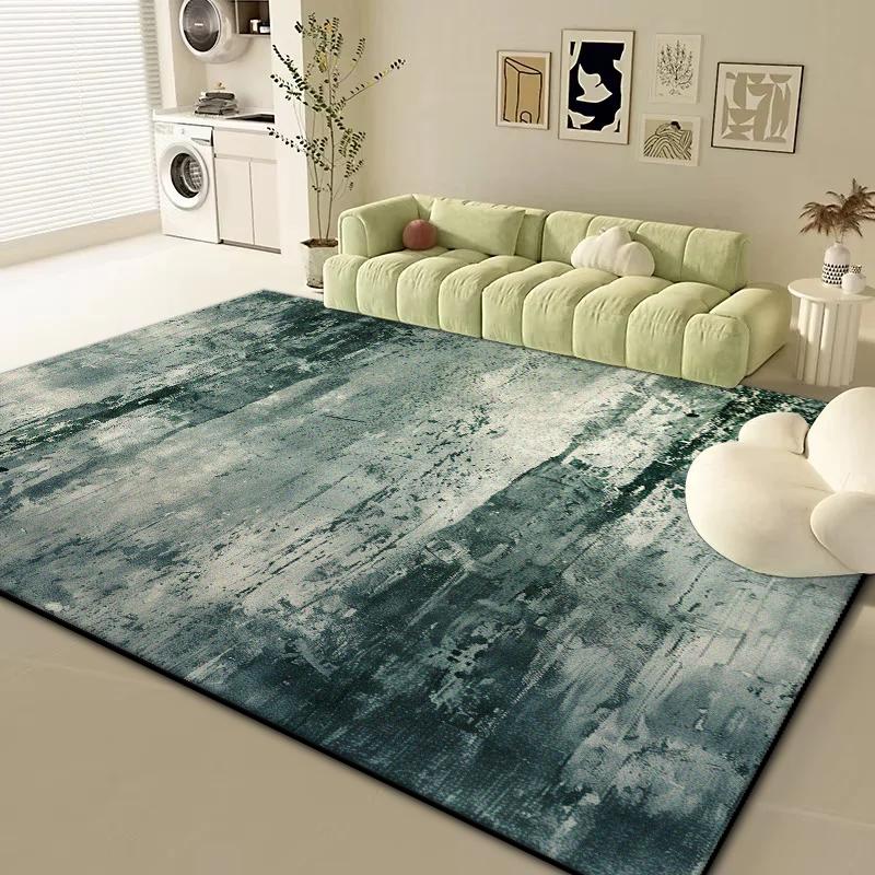 Modern Green Large Carpets for Living Room Decoration Home Minimalism Rugs Non-slip Bedroom Bedside Carpet Washable Sofa Mat