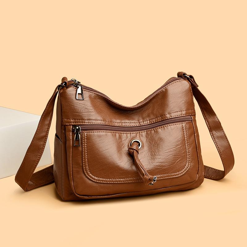 Women's Bag, Single-shoulder Crossbody Bag, Fashionable Soft Leather Mom Bag