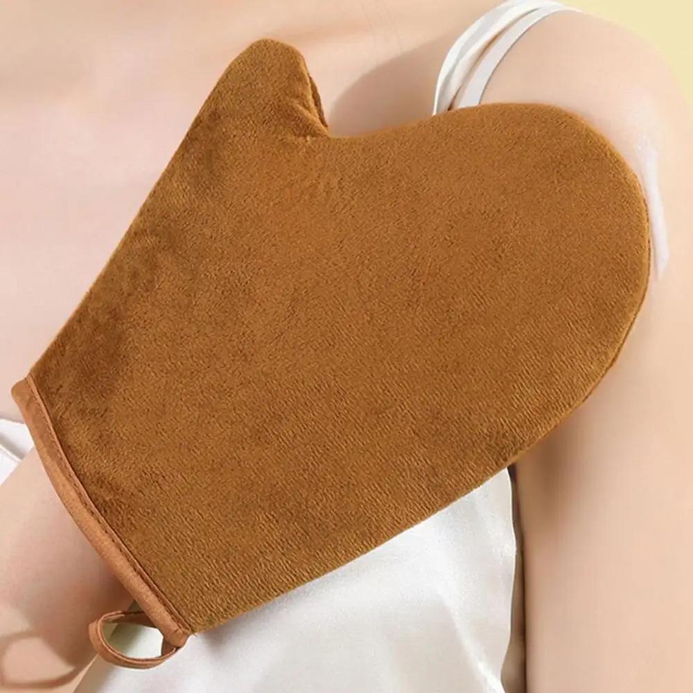 Reusable Self-Tanning Mitt 3-In-1 Quick Dry Flocking Gloves Gifts Body Lotion Glove