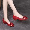 Fashion Designer Woman Red Office Shoes Spring Slip-on Square Heel Casual Shoes Lady Pumps Fashion Elegant Women Shoe sandalias de mujer