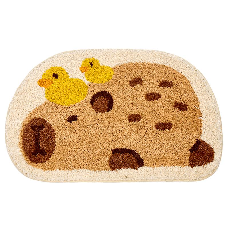 Cartoon Bathroom Carpet Absorbent Soft Floor Mat, Bedroom Bedside Decorative Floor Mat