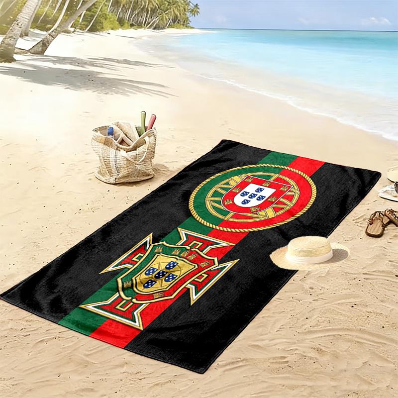 Portuguese Heritage Emblem Beach Towel Beach Towel for Vacation Photos Soft Absorbent Bath Towel Quick-drying Swim Towel Swim Beach