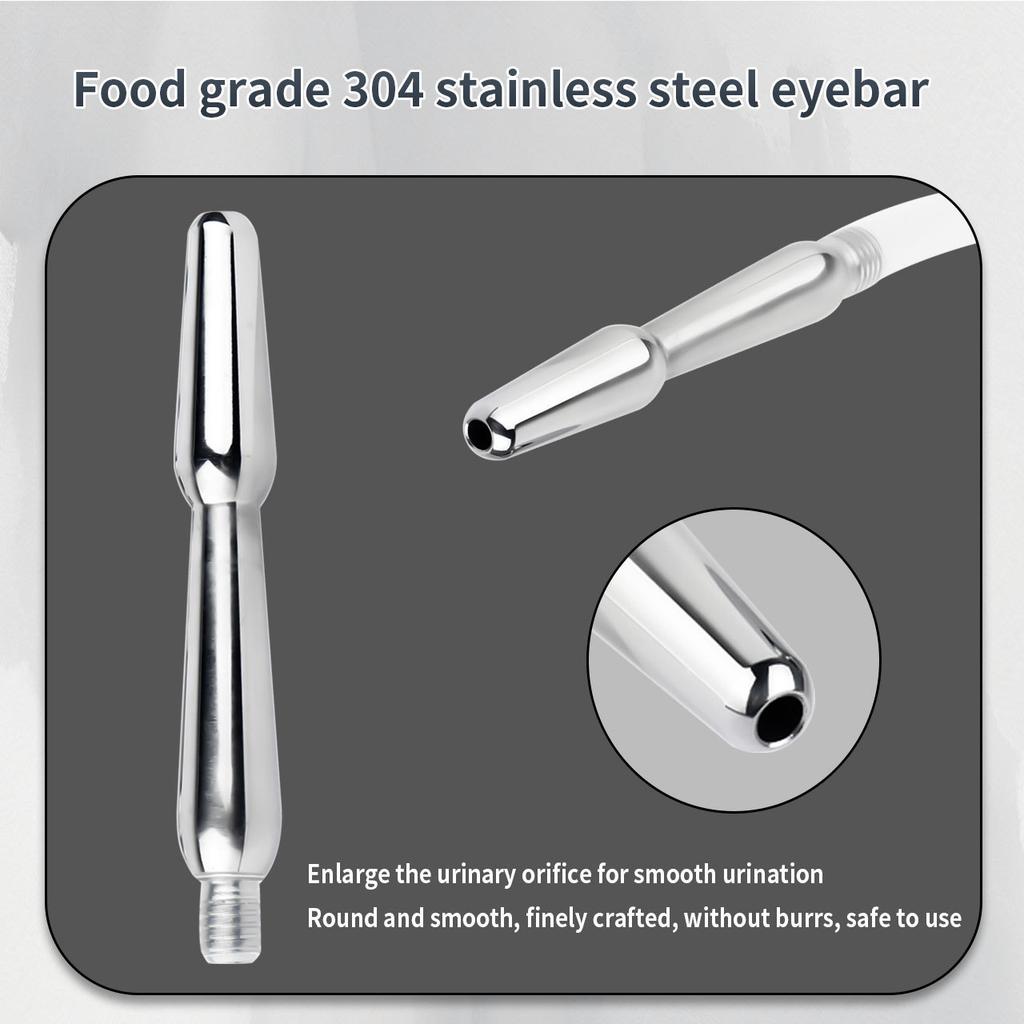 Male Stainless Steel Prostate Massager Sounding Gay Bead-Style Anal Plug with Penis Sound Urethral Anal Insertion Toy