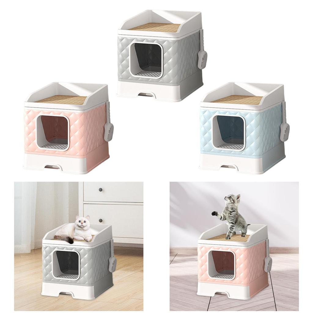 Cat Foldable Large Capacity Toilet for Small and Cats