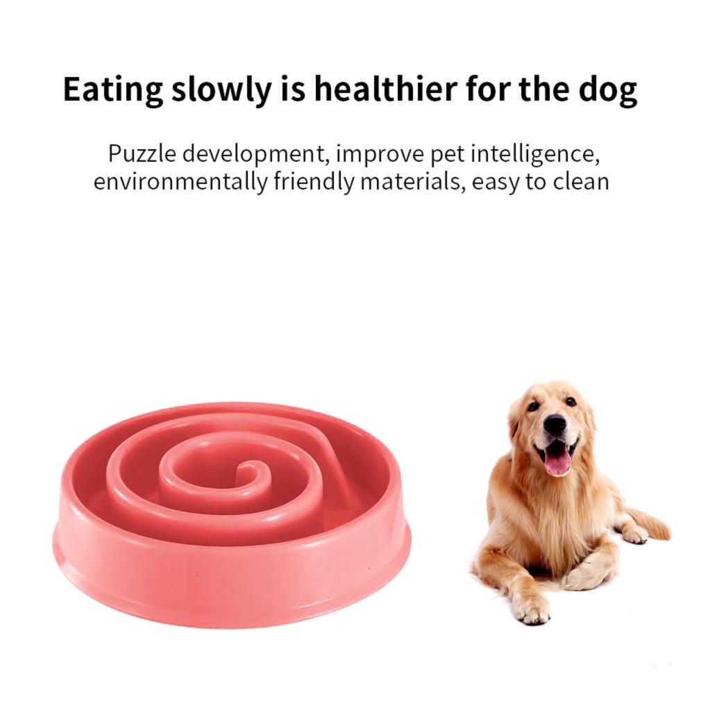 Dog Feeding Bowl Pet Prevent Choking Slow Feeder Anti-Bloat Eating Habit Training Bowl PP Dish Pet Dog Supplies
