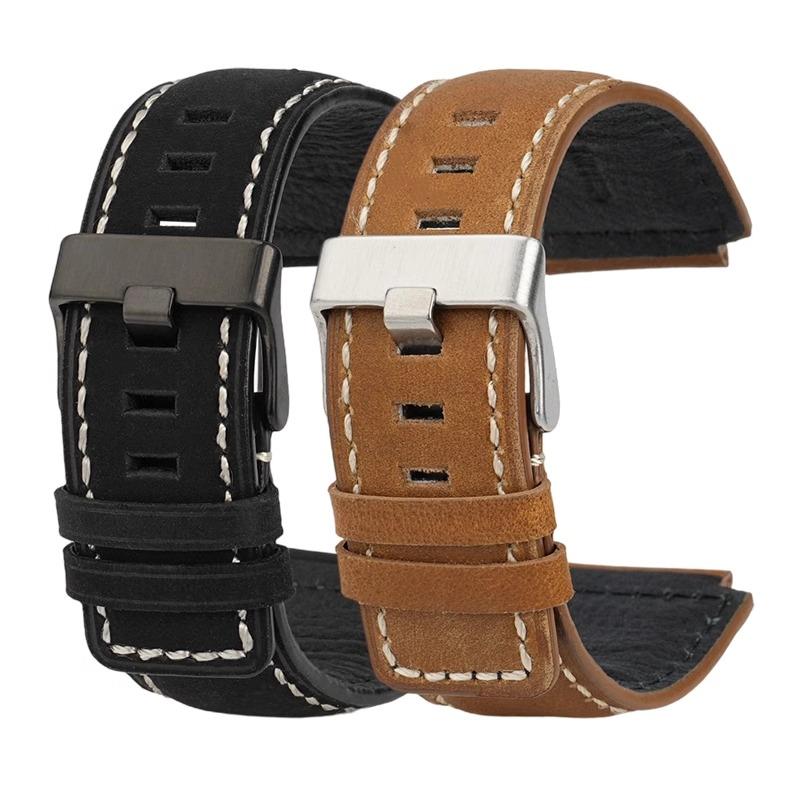 For Bell&Ross Watch Strap BR Men's Watch Belt BR01 BR03 Leather Watchband Bracelet Bell Ross 35X24mm Convex Interface for Men