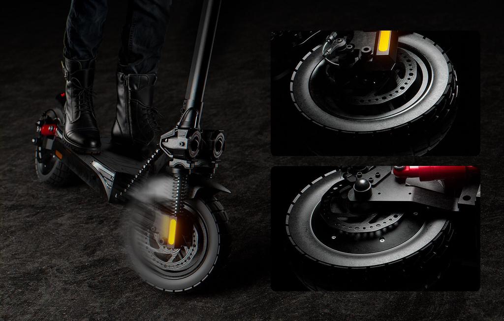 iScooter iX4 electric scooters powerful 800W LED 10" with app 48V15Ah for 40~45Km Off-road tires for adults 150KG