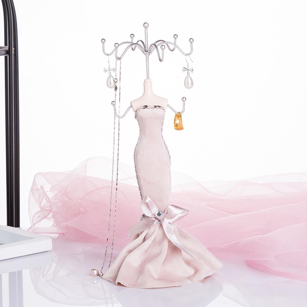 Stylish Jewelry Doll Model Shaped Stand Modern Doll Model Display Shelves Convenient Jewelry Storage Organizer Rack