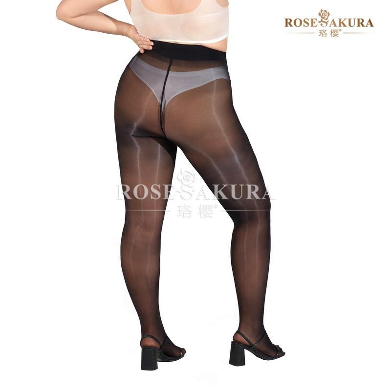 Plus Size One-Line Pants Oily Shinny Pantyhose Ultra-Thin Slippery Tights Stocking Sexy Pole Dance Yoga Ootd Fashion Legging