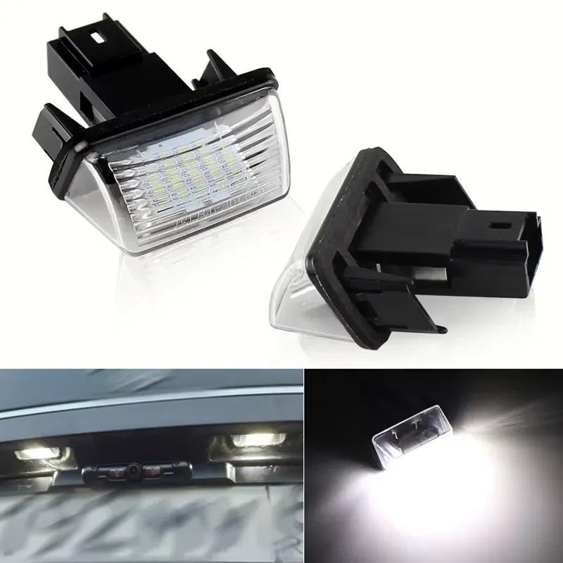 2PCS For Peugeot 206 207 307 308 407 5008 Partner Citroen C3 C4 C5 Xsara Picasso LED Number License Plate Lamp Light
