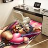 Office Carpet Cute Yorkshire Terrier with Heart Sofa Rug, Chair Mat Protection