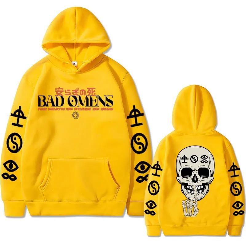 

Худи с двусторонним принтом песни Bad Omens Band Like A Vliiain, флис, уличная одежда, осень-зима XXXL
