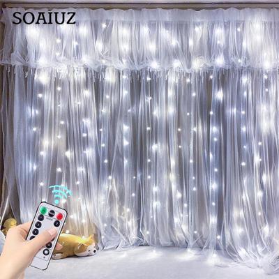 LED Curtain Fairy String Christmas Light USB Power Festoon Garland Lamp with Remote Control Garden Wedding Bedroom Window Decor