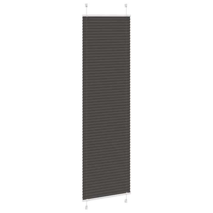 VidaXL Store Plissé Noir 65x200 Cm Largeur Du Tissu 64,4 Cm Polyester, Window Pleated Blind, Accordion Blind, Blind 4015153