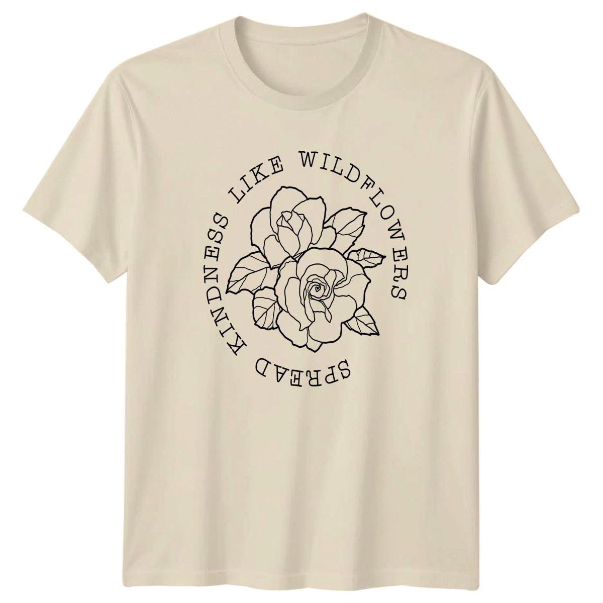 Spread Kindness Like Wildflowers Womens T-Shirt Wildflowers Botanical S