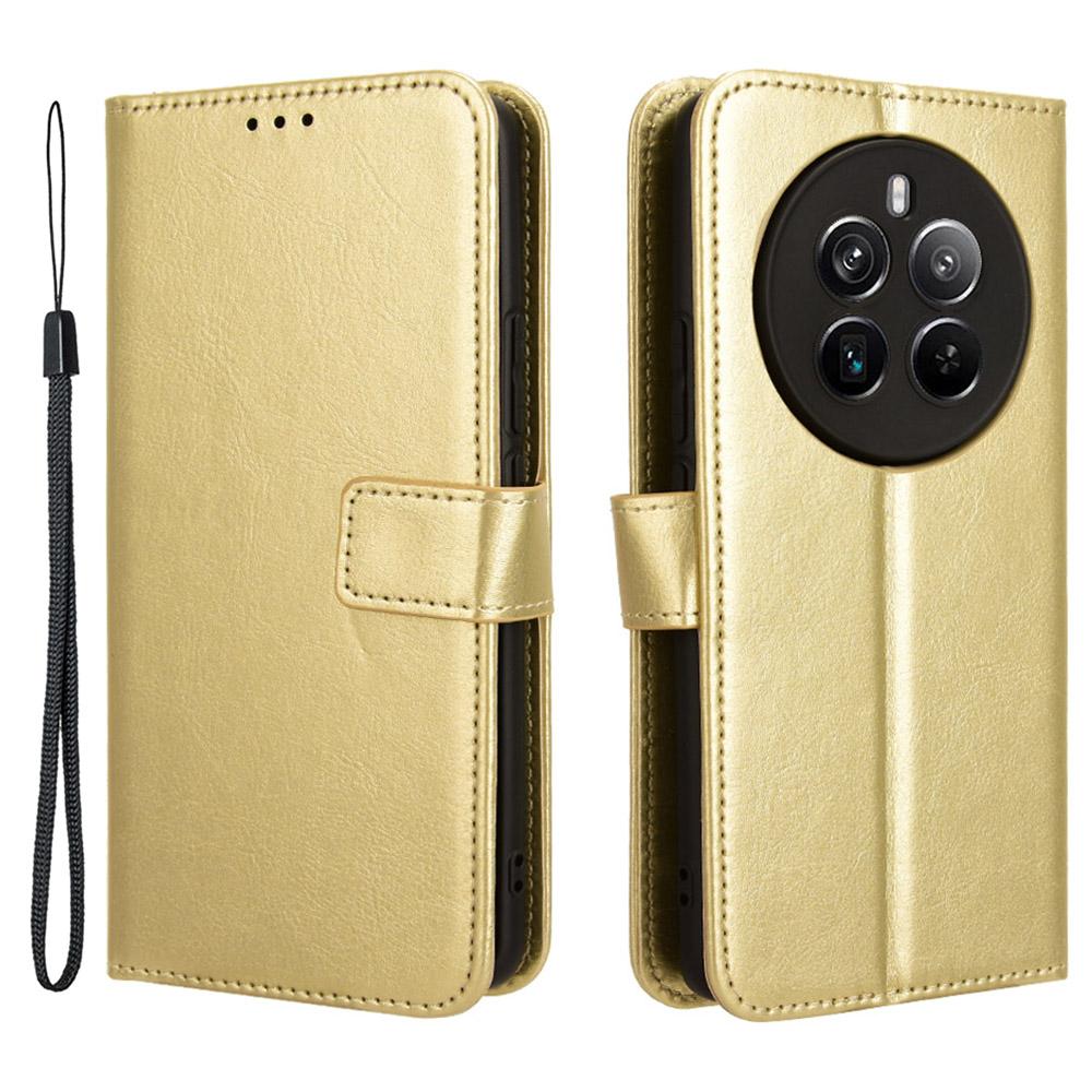 For Realme 12 4G/12+ 5G/Narzo 70 Pro 5G/Narzo 70 5G/P1 5G/13 4G Case PU Leather Crazy Horse Texture Folio Wallet Phone Cover