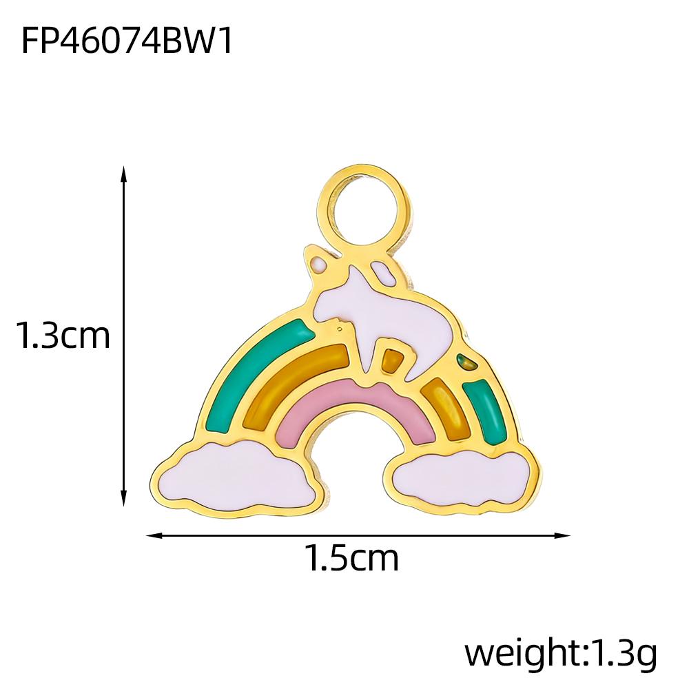 CARLIDANA Multi Designs Diy Rainbow Cherry Pendant Enamel Fashion Jewelry Charms Bracelet Necklace Stainless Steel Pendant