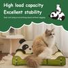 Lie Down Bear Cat Couch Bed Scratcher Cardboard W/Pillow Armrest Long Lasting Scartching Pads for Indoor Cats, Furniture Protect