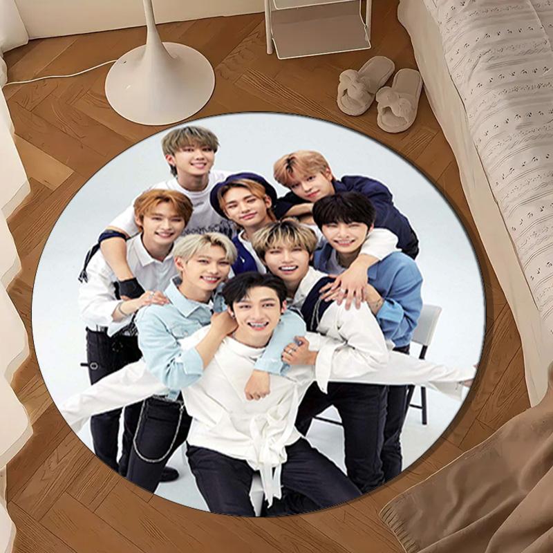 Kpop Stray  Round Rug for Livingroom,Bedroom, Palyroom, Chair Rug, Area Rug, Circle Carpet, Large Size Fan Christmas Gift