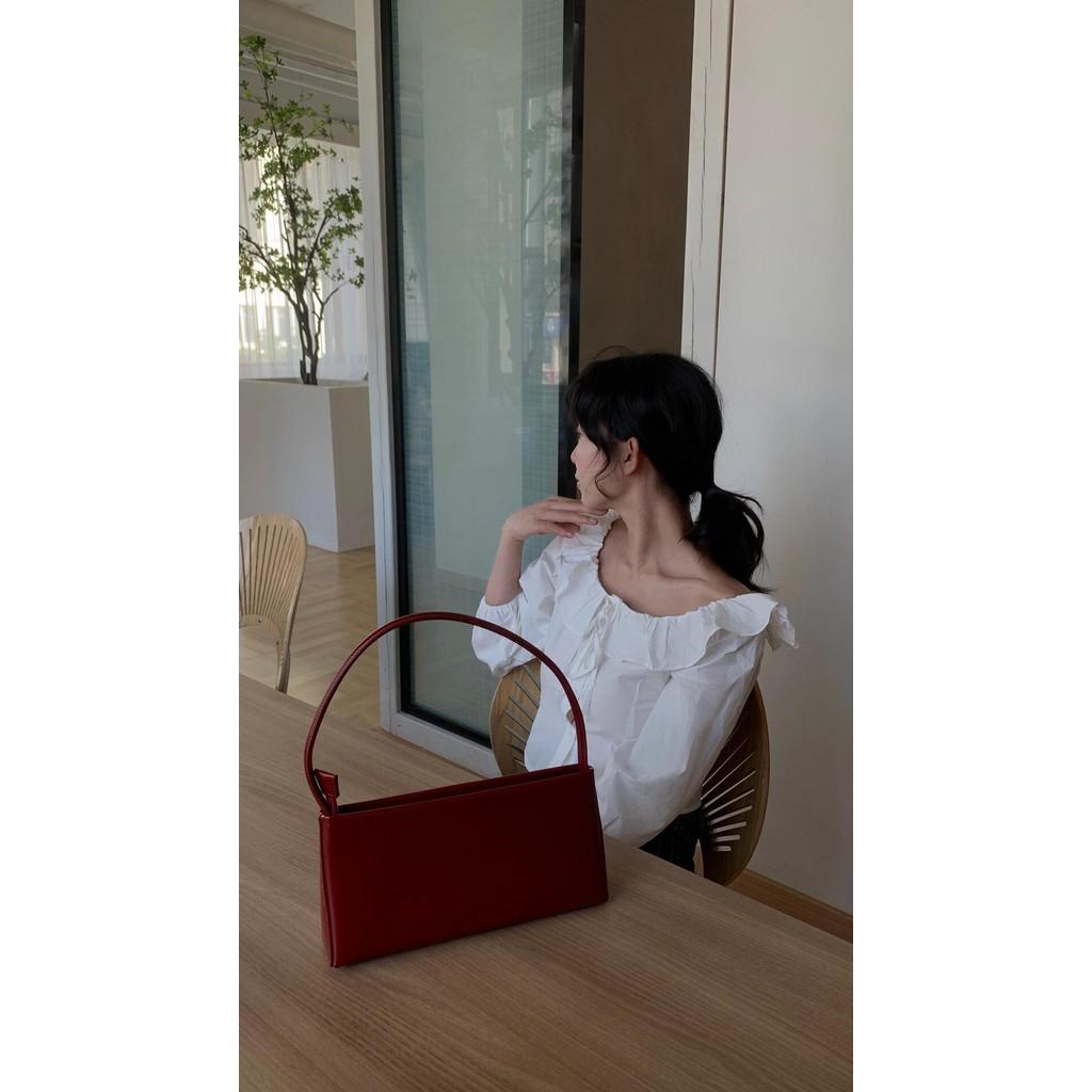 IELGY High-End Baguette Underarm Bag Niche Design Shoulder Messenger Bag Simple Fashion Red Wedding Bag