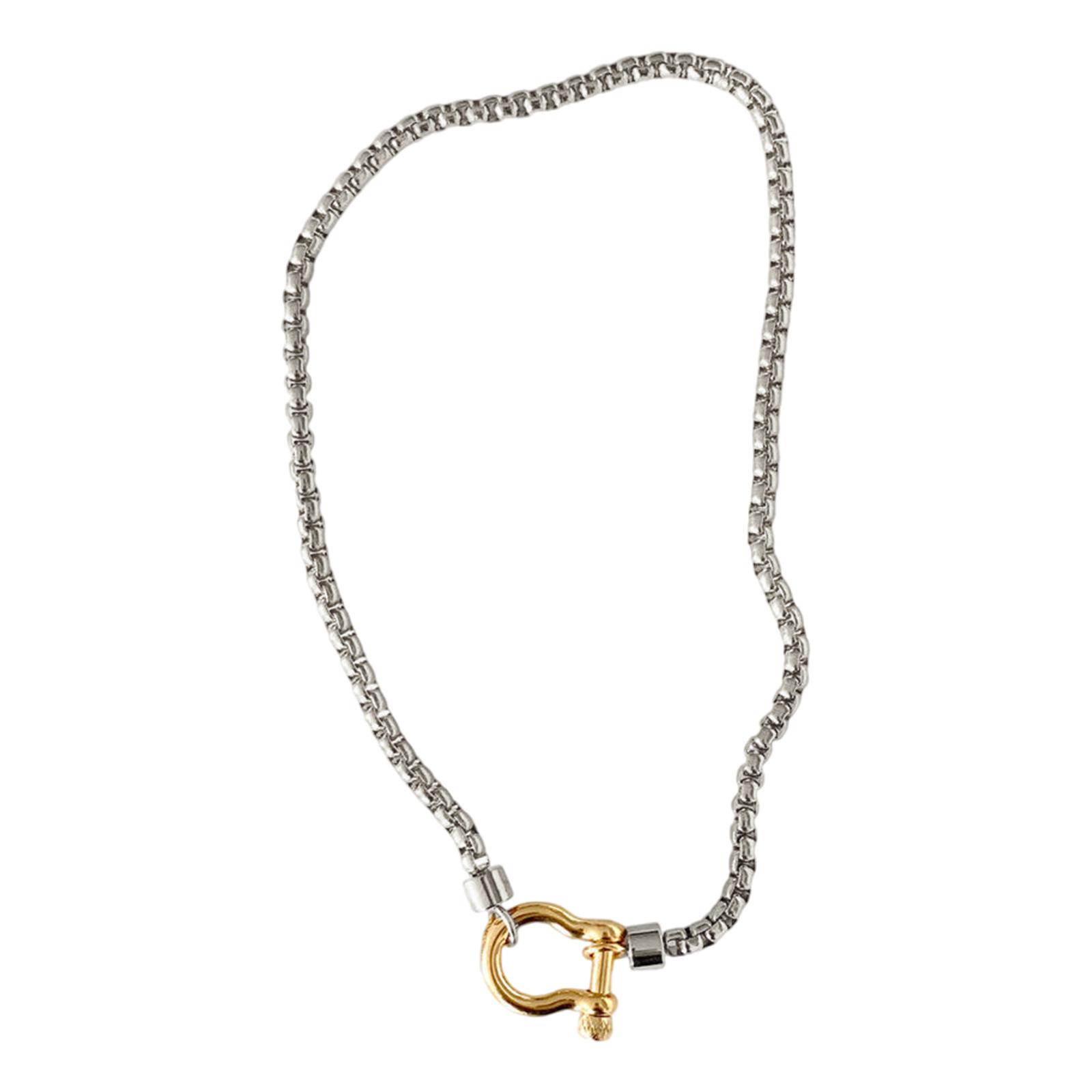 

Ожерелье из нержавеющей стали с карабином, прочный универсальный модный аксессуар для повседневной носки и стильных нарядов для путешествий 3