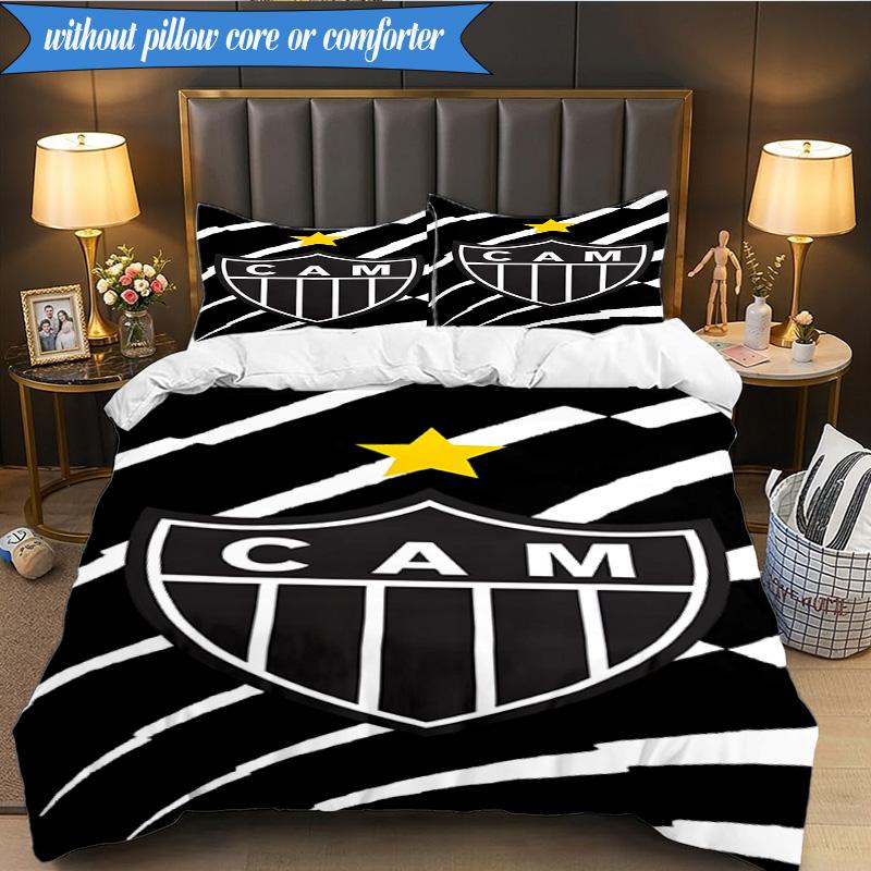 3PCS Love For Atlético Printed Soft Bedding Set,Including 1pc Duvet Cover And 2pcs Pillowcases Perfect for Bedroom, Dormitory, Fan Gift