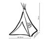 Tipi tent for children + feather pendants - light mint