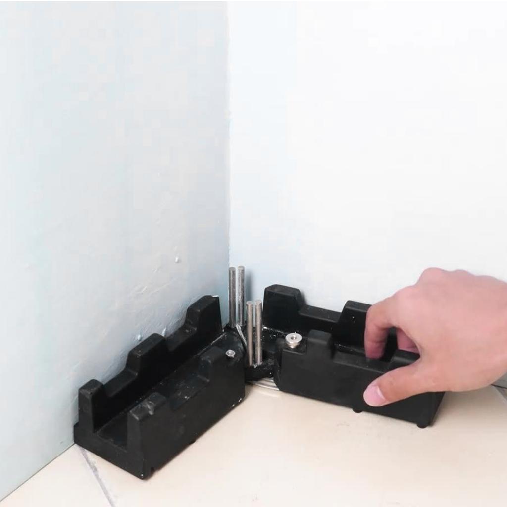 Miter Angles Cutting Tool 2 in 1 ABS High Accuracy Black Corner Measuring Tool 85 Degrees To 180 Degrees for Pipe Installation