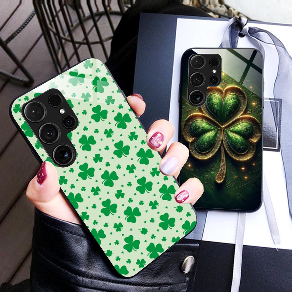 Saint Patrick's Day Mobile Phone Case for Samsung Galaxy A56 55 54 53 52 51 36 35 34 23 16 15 5G Glass Colorful Cover Smartphone