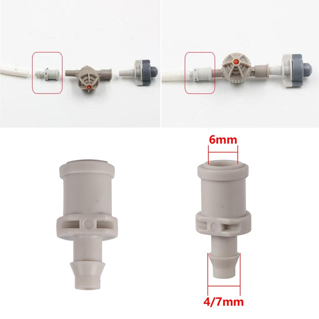 50/100/200Pcs Garden Hose Connectors 4/7mm Hose Single Barbed Straight Joints for Drip Irrigation System and PVC Pipe Fittings