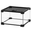 Glass Terrarium 30x30x20cm With Mesh Feeding Window Waterproof