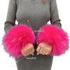 Faux Fur Cuffs Arm Warmers Furry Wrist Cuffs Holiday Costume Accessory for Women